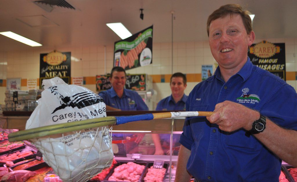 Paul Carey (foreground), Peter Wright and Michael Bray were flat chat last week with polocrosse campers stocking up on meat. Paul Carey (foreground), Peter Wright and Michael Bray were flat chat last week with polocrosse campers stocking up on meat.